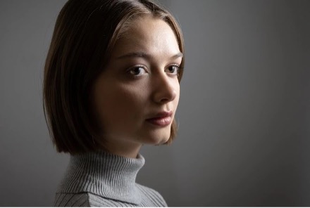 Woman in a portrait photoshoot