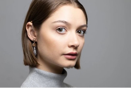 Woman in a portrait photoshoot