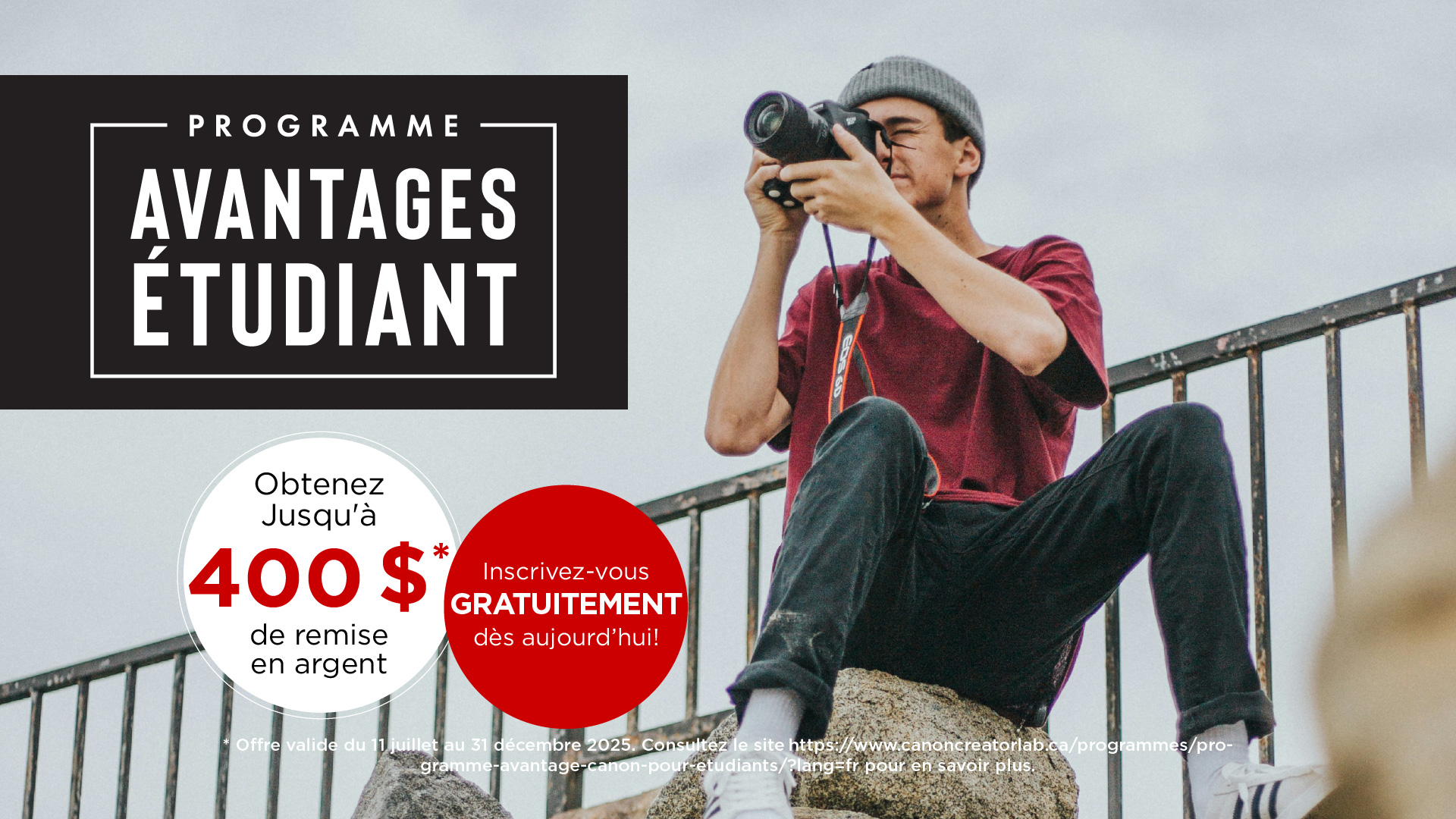 Programme Avantage Canon pour étudiants