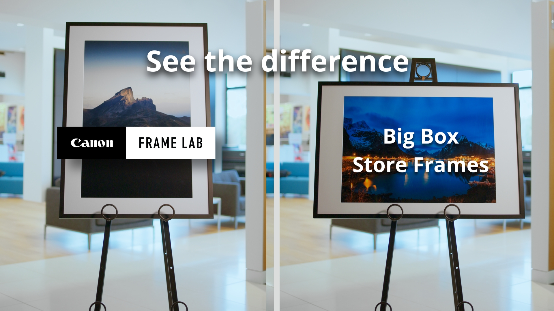 See the difference between Canon Frame Lab and Big Box Store Frames