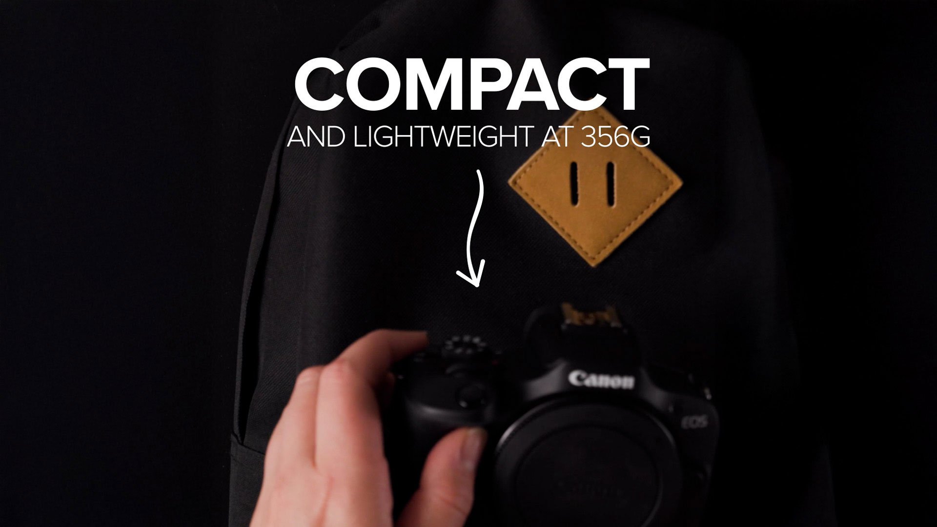 EOS R100 compact and lightweight at 356g