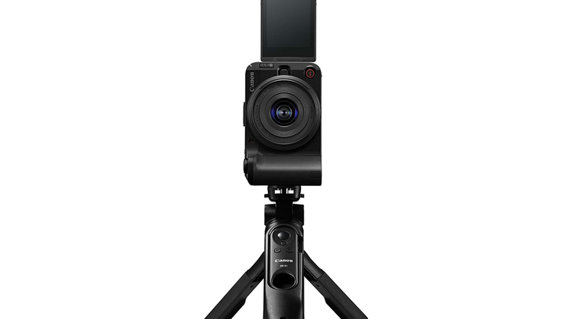 EOS R50 V on a camera stand
