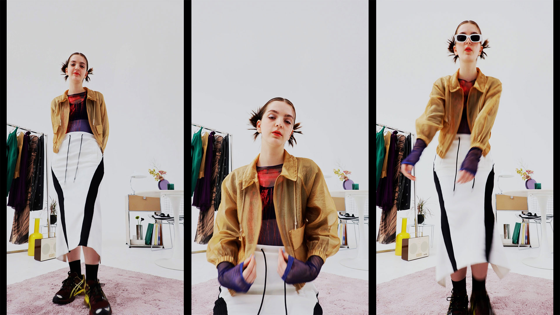 EOS R50 V 3 different shots of a female model