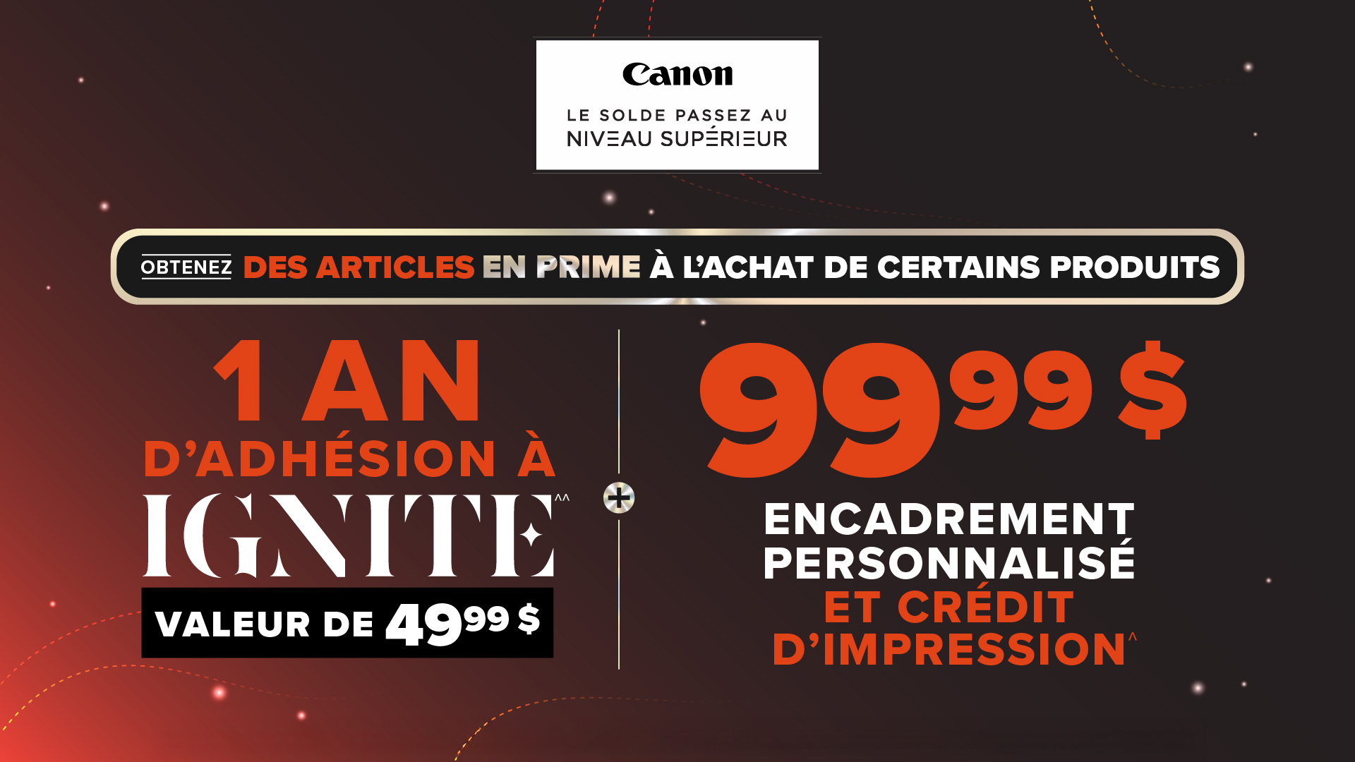 Le solde passez au niveau supérieur – primes spéciales