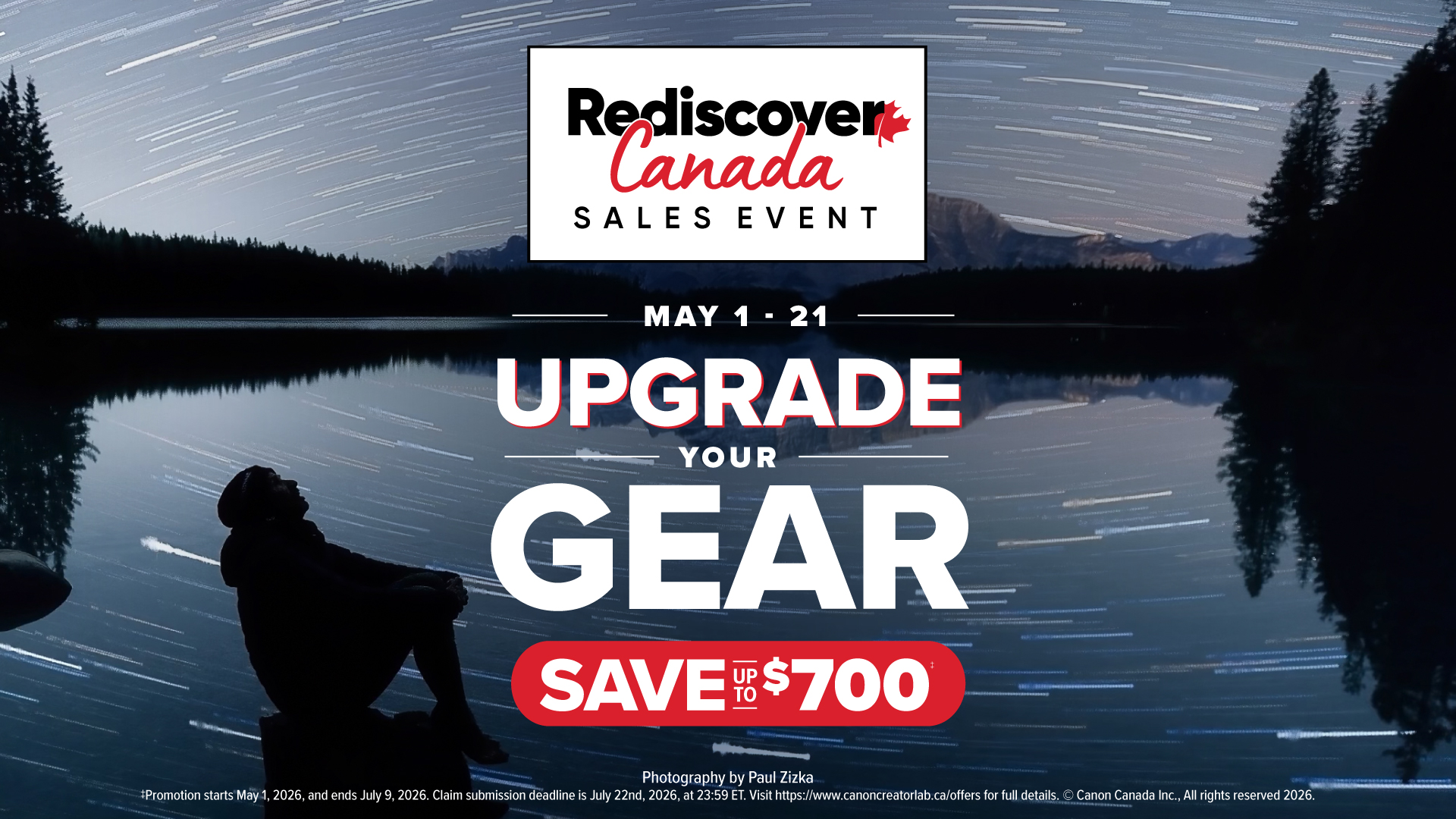 Rediscover Canada Sales Event May 1-21 Save up to $700