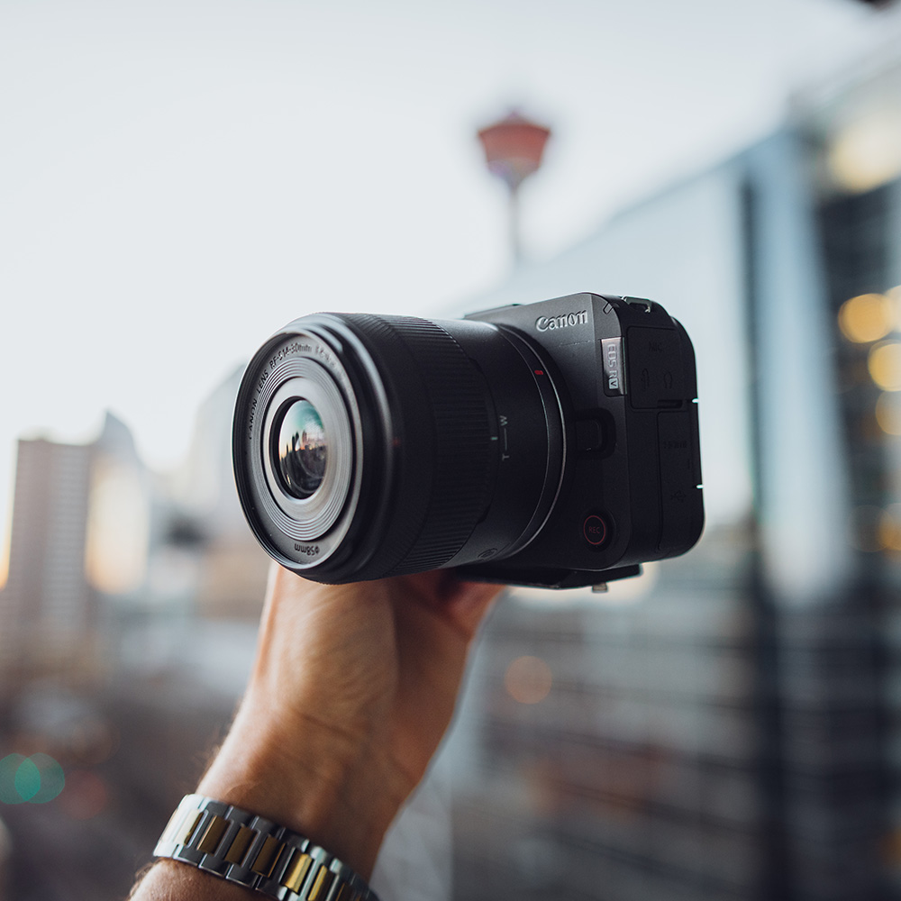 man holding an R50 V
